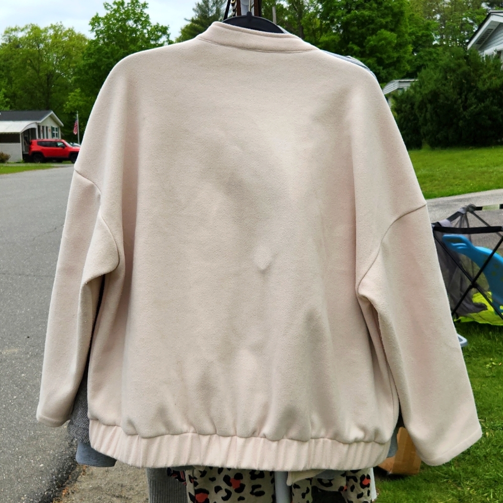Women's Cream Bomber Jacket - Picture 6 of 6